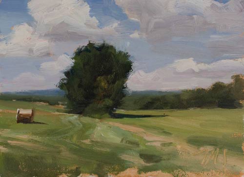 daily painting titled Summer near Forcalquier