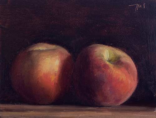 daily painting titled White peaches