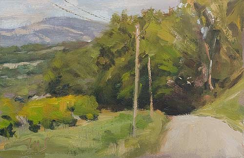 daily painting titled Road to Entrechaux