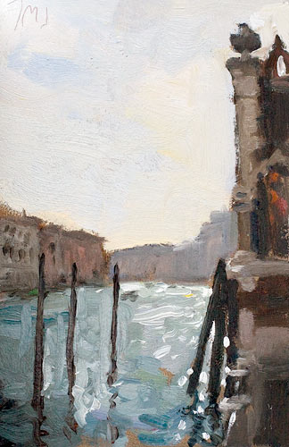 daily painting titled Sunlight on the Grand Canal
