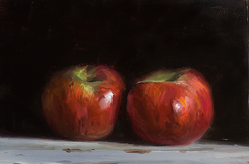daily painting titled Red apples