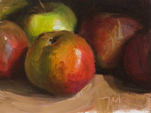 daily painting titled Apples