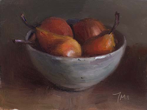 daily painting titled Bowl of pears
