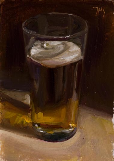daily painting titled Glass of beer