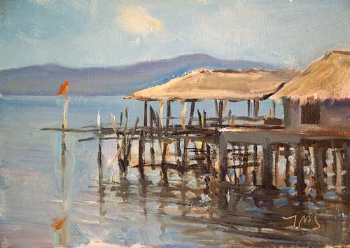 daily painting titled Fisherman's house
