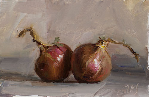 daily painting titled Two onions