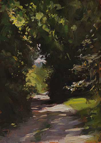daily painting titled Shaded track