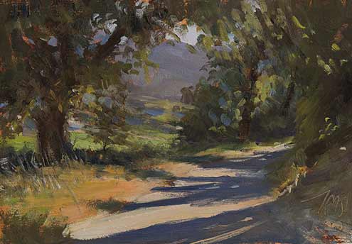 daily painting titled Chemin des Cheminades