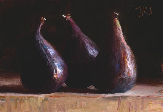 daily painting titled Three figs