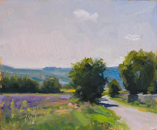 daily painting titled Summer road