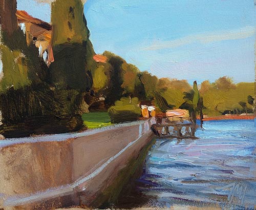 daily painting titled Early evening, Giudecca