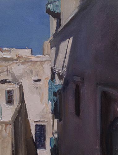 daily painting titled View from my window, Essaouira