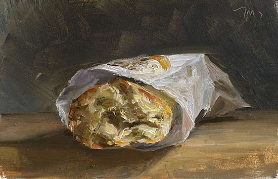 daily painting titled Half a baguette