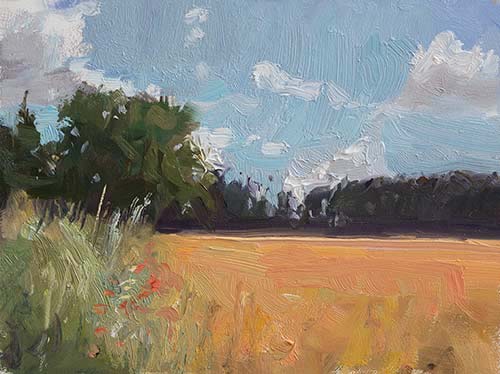 daily painting titled Wheatfield