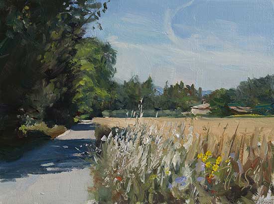 daily painting titled Summer backroads
