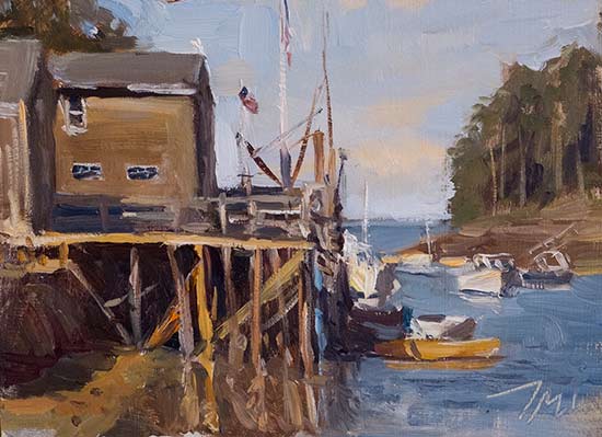 daily painting titled Back Cove, New Harbor