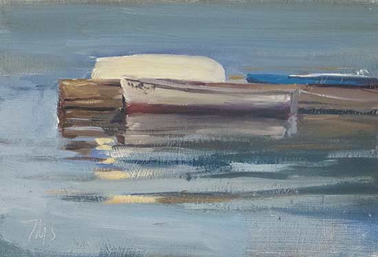 daily painting titled Dinghies