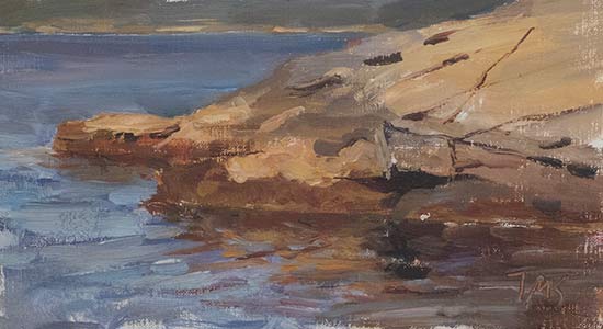 daily painting titled Headland, Pemaquid