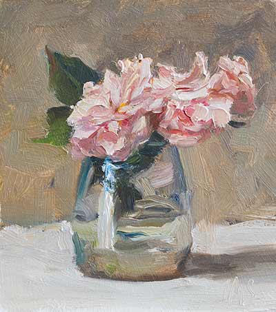 daily painting titled September roses