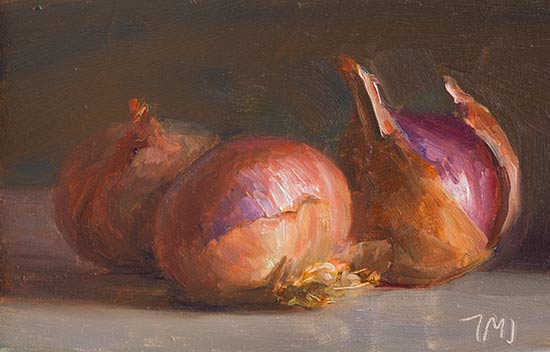 daily painting titled Onions