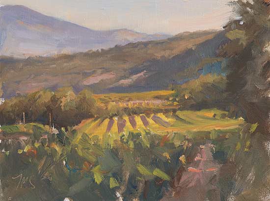 daily painting titled Toward les Baronnies, autumn