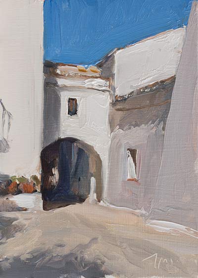 daily painting titled The courtyard at Mongofre Nou