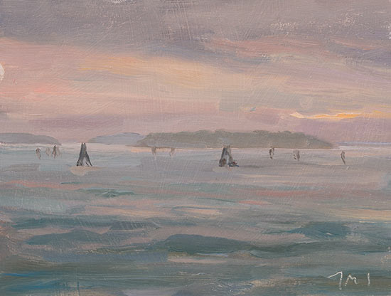 daily painting titled Evening on the lagoon, Venice