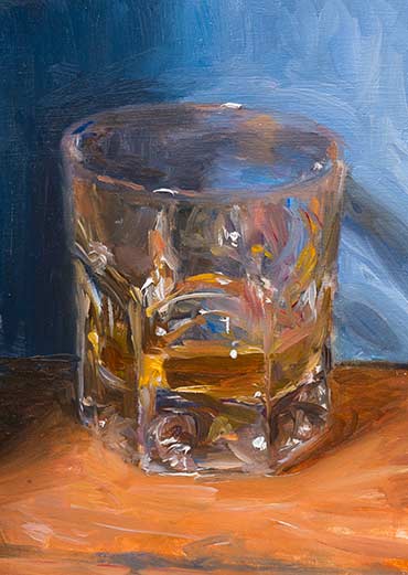 daily painting titled Whisky and blue