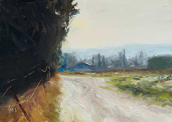 daily painting titled Morning near Flassan
