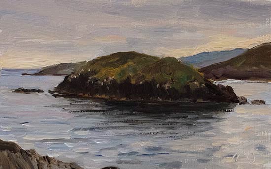 daily painting titled Evening Tragumna