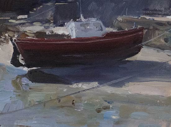 daily painting titled Fishing boat on the beach, Castletownend