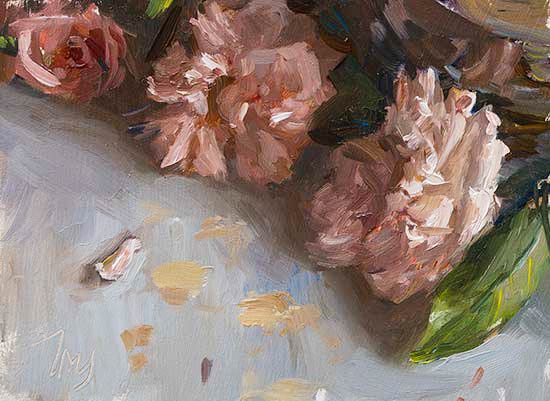 daily painting titled Garden roses