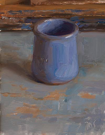 daily painting titled Blue pot