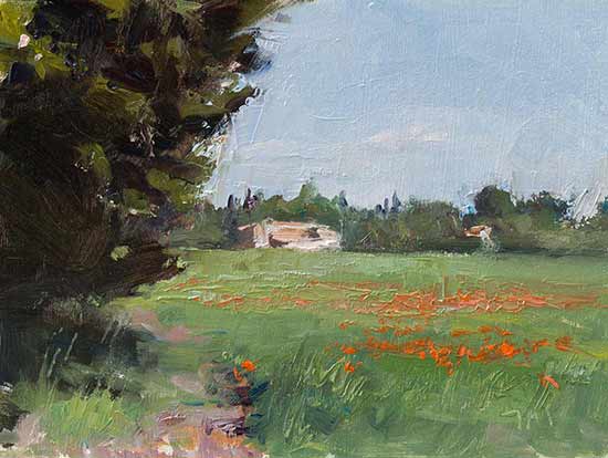daily painting titled Poppy field