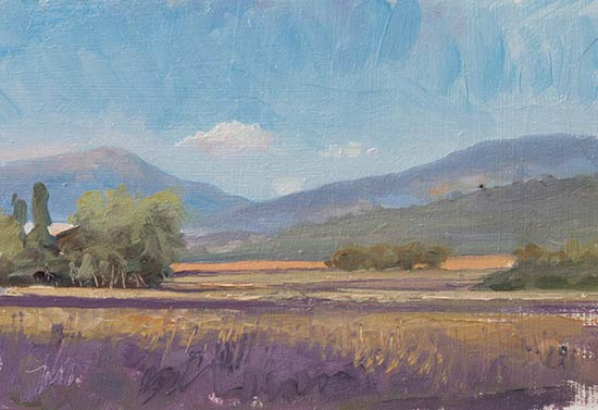 daily painting titled The Baronies from the valley of Sault