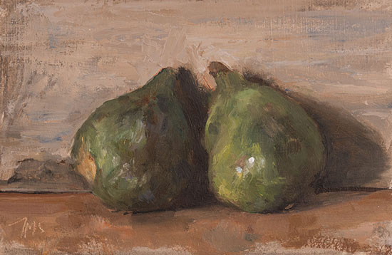daily painting titled Two green figs