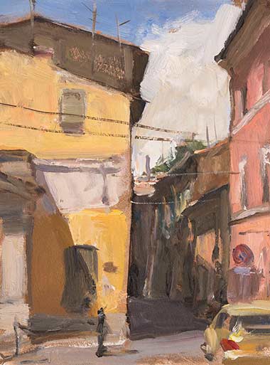 daily painting titled From the steps of the  Duomo, Civita Castellana