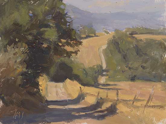 daily painting titled Track near Civita Castellana