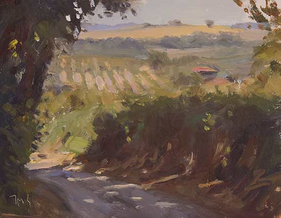 daily painting titled Road near Falaria