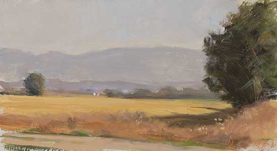 daily painting titled Early morning, Civita Castellana