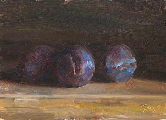 daily painting titled Blue plums