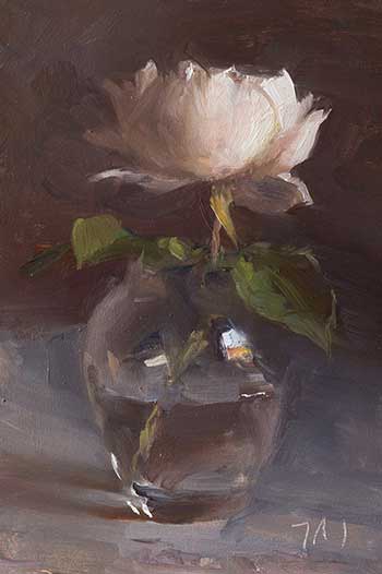daily painting titled Late rose