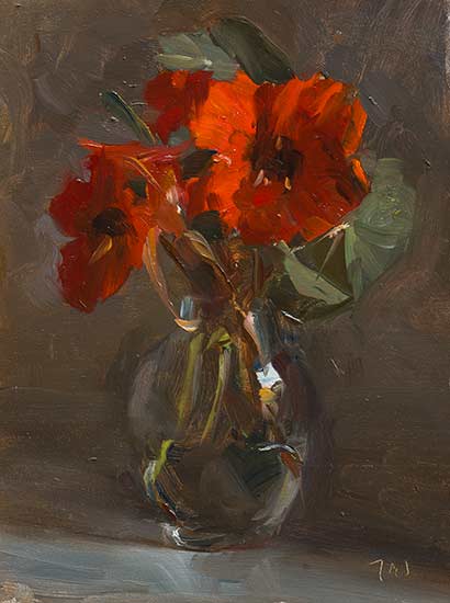 daily painting titled Nasturtiums