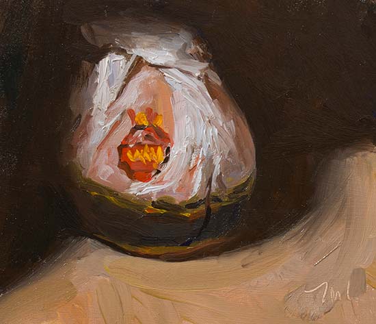 daily painting titled Wrapped orange