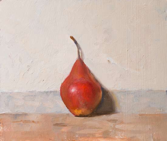 daily painting titled Pear against a wall