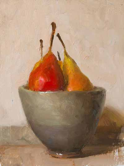 daily painting titled A bowl of pears