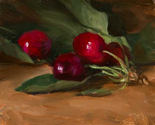 daily painting titled Cherries from the tree