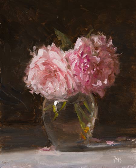 daily painting titled Roses from my terrace