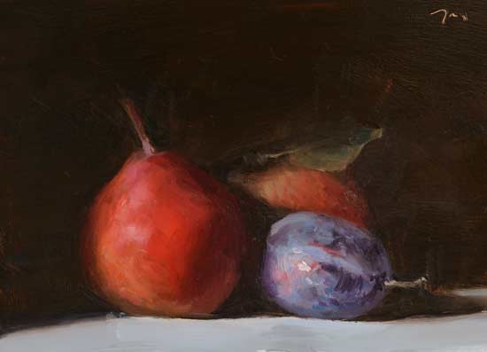 daily painting titled Still life with late summer fruits