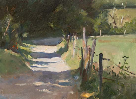 daily painting titled Road in Tuscany